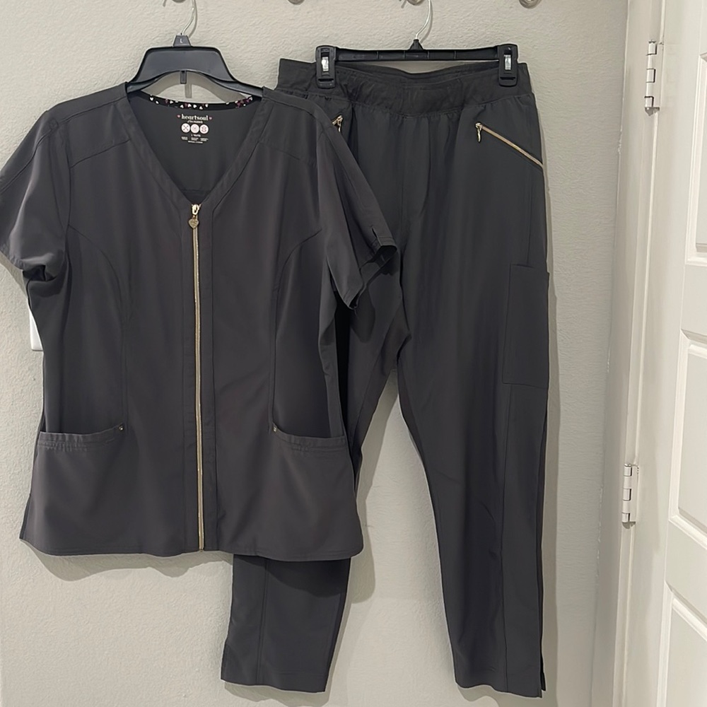 Heartsoul Scrub Set Dark Gray